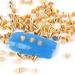 Nail Art Decoration By Catalina 100pcs 3mm Cone Metalic Silver Gold Color Spike Studs Nail Art Tiny Stick (Gold)
