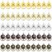 50 Pieces Metal Brad Fasteners with Pull Rings Mini Brad Paper Fasteners Metal Pull Ring Handle Art DIY Crafts Decoration Accessories for Kitchen Bathroom Drawer, 5 Colors