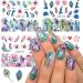 Peacock Nail Art Stickers Feather Nail Sticker CHANGAR Flower Leaf Grass Water Nail Decals 12 Sheets Peacock Feather DIY Nail Decorations Manicure Tips for Woman Girl Children - Buy Online on GoSupps.com