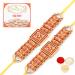 Ghasitaram Gifts Rakhi for Brother Rakhis Online- Substance of Om d0001 Rakhi with 400 GMS of Kaju katli Set of 2 Rakhis with 400 gms of Kaju katli