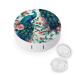 Contact Lens Case Beautiful Peacock Flowers Portable Travel Contact Lens Box Contact Lens Storage Box
