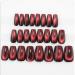 Dark Red Cat Eye Press On Nails - Medium Coffin Fake Nails | KKUUOO Handmade Velvet & Glitter Designs - 24Pcs Full Cover Glossy Stick On Nails for Women & Girls - Buy Online on GoSupps.com