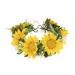 DreamLily Sunflower Floral Crown Maternity Woodland Rose Flower Girl Crown Hair Wreath Festival headpiece DFS29 (Yellow)