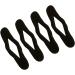 Hair Bun Maker Tool Kit Accessories 4 Pack Magic Bun Wraps Hair Styling Donut Twisters Roll Clip Holder For Women Ladies Girls Black (Small)