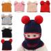 Crazy Bean Kids 3-in-1 Winter Hat, Scarf & Beanie Set - Navy | Toddler Windproof Knitted Hat - Buy Online on GoSupps.com