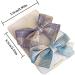 Baby Hair Bows Clips 2 PCS Set - Purple/Blue Grey Checkered Hair Ribbon for Girls | Non-Slip Infant Hair Accessories for Toddler Kids - Buy Online on GoSupps.com