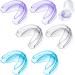 6 Pieces Braces Mouth Guard Kids Sports Mouth Guard for Kids Double Football Youth Mouthguards for Boxing Football Hockey Karate Basketball (Transparent, Transparent Purple/Blue) Transparent, Transparent Purple/ Blue