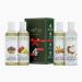 PUR LEO Carrier Oil Gift Set- 4 Pack - Coconut Oil- Almond Oil - Castor Oil - Grapeseed Oil - 100% Natural Moisturizing Massage 4 Pc (4 Fl Oz) 118.25 Fl Oz (Pack of 4)