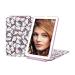 Impressions Vanity Hello Kitty Touch Pad Mini Tri-Tone Makeup Mirror with Printed Flip Cover and LED Strip  Travel Vanity Mirror with Touch Sensor Switch and USB Extension (White/Pink)