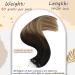 UGEAT Microring Real Hair Extensions - Ombre Dark Brown to Light Brown 55cm Micro Loop Extensions 50g 50 Strands - #2/6/10 - Buy Online on GoSupps.com