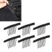 100 Stainless Steel Wigskamm Clips - 6 Teeth Hair Extensions Black Clip with Cloth for Hair Parts Cap - Buy Online on GoSupps.com