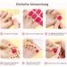Danni & Toni Half Hardened Gel Nail Films - Red Monochrome Glossy Gel Nail Stickers | 37 Pedicure Wraps for Stunning Toenails | International Shipping - Buy Online on GoSupps.com