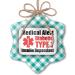 NEONBLOND Christmas Ornament - Red Diabetic Insulin Dependant Type 1 - Mint Green Plaid - Buy Online on GoSupps.com