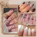 Rechoo 6Pcs Gel Nail Set Dark Red Nude & Glitter UV Gel Liner | Nail Art Colors for Stunning Designs | 8ml Gel Polish for Perfect Nail Art - Buy Online on GoSupps.com