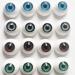 Jashem 8 Pairs of 4 Colors 22mm Half Round Realistic Acrylic Eyes for Halloween Props  Masks  Dolls or Bears Craft Plastic Eyeballs
