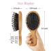 Pocket Mini Travel Boar Bristle Hairbrush for All Hair Types - Smoothing, Detangling, and Adding Shine - Small Size for Men, Women, and Kids - Pack of 1 - Buy Online on GoSupps.com