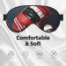 SSIMOO Baseball and Glove Print Eye Mask - Double-Sided Soft Light Blocking for Better Sleep Quality - Black | International Shipping Available - Buy Online on GoSupps.com