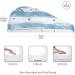 Super Absorbent Whale Striped Hair Towel 2 Pack - Quick Dry Hair Turbans for Women & Girls - Light Blue & White - Buy Online on GoSupps.com
