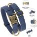 Didog Soft Leather Dog Collar - Durable Adjustable Blue Collar with Quick Lock Metal Buckle for Large & Medium Dogs | Fits 15-23 - Buy Online on GoSupps.com