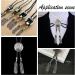 CHGCRAFT 6 PCS Feather Charms Pendants - DIY Metal Bolo Tie Tips for Bracelet Necklace Making - 57mm Antique Silver - Buy Online on GoSupps.com