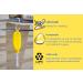 Silicone Douche Bag with Storage - Travel-Friendly 24 Fl Oz Capacity Pocket Size - Yellow - Buy Online on GoSupps.com