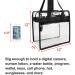 Stadium Clear Bag w/ Front Pocket & Shoulder Handles - Black | BeeGreen - Buy Online on GoSupps.com