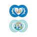 MAM Original Silicon Schnuller in the 2 Set tooth-friendly pacifier baby pacifier made of special MAM Skinsoft silicone with pacifier box 6-16 months i love mummy turquoise / i love mummy 6-16 / silicone / day
