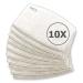 TBOC Replaceable Filter for Mask - Pack 10 Units Set of Disposable Filters with 5 Filtration Layers Soft Breathable Material Prevent Dust Pollution Harmful Substances Protection for Adults Children