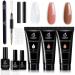 Beetles Poly Nail Gel Extension Gel Kit for Builder Gel Nail Gel Nail Art Design Nail Extension Gel Nail Salon All-in-One French Kit Easy DIY at Home Mother's Day Gift for Women