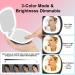Rechargeable 2-Sided 1X/10X Lighted Magnifying Mirror - 56 LEDs, 3 Colors & Brightness Adjustable, Portable Compact Mirror (Black) - Buy Online on GoSupps.com