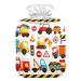 Heat bottle with reference 2 l of hard-wearing warm-up bag for handwheel warmer shoulder and neck pain cramps heating press and heat therapy patterns of construction truck colorful cars