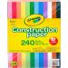 Crayola Construction Paper (240ct)  12 Assorted Colors  Kids Arts & Crafts Paper  Gifts for Kids  Classroom Supplies for Teachers