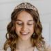 AW BRIDAL Rose Gold Multi-Colored Wedding Tiara for Women - Crystal Princess Crown for Bride, Prom and Parties - Buy Online on GoSupps.com