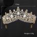 Minkissy Women's Tiara with Comb | Crystal Crown Headband for Bridal & Princess | Elegant Gold & White Rhinestones - Buy Online on GoSupps.com