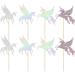 Gyufise 24Pcs Unicorn Cupcake Toppers Wing Unicorn Laser Silver Glitter Unicorn Horn Cupcake Picks for Baby Shower Birthday Wedding Engagement Party Cake Decorations Supplies - Buy Online on GoSupps.com