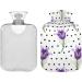 NAANLE Hot Water Bottle with Cover - Watercolor Flowers 2L | Pain Relief & Warmth for Back Hands & Neck - Hot & Cold Therapy - Buy Online on GoSupps.com