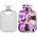 Naanle Halloween Black Cat Hot Water Bottle - 2L Heat & Cold Therapy | Large Warm Water Bottle with Transparent Bag for Bed & Pain Relief - Buy Online on GoSupps.com
