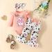 UUAISSO Baby Girls Cow Print Ruffled Long Sleeve Top & Pants Set - 9-12 Months | Infant Clothing Outfit in Pink Milk - Buy Online on GoSupps.com
