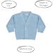 Knitted Baby Cardigan | Unisex Winter Cardigan for Newborns | Made in Portugal | Blue Ribbed Knit | 0 Months - Buy Online on GoSupps.com