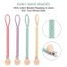 ClDy Baby Pacifier Chain Clip & Cup Holder Strap 4 Pack for Strollers Car Seats & Baby Carriers | Cute Fabric Designs for Boys & Girls - Buy Online on GoSupps.com