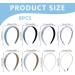 Bekecidi 8 Piece Headbands Set Fashion Style Flower Hair Hoop Pearl Head Band Plaid Headband Outdoor Hair Accessories for Women Girls (Blue) - Buy Online on GoSupps.com