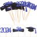 Alipis 12Pcs 2024 party supplies decorations top hat venue setting props cake Cake Picks Insert card paper Party Supplies Grad Party Cupcake Topper wood paper cup - Buy Online on GoSupps.com