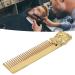 Portable Zinc Alloy Oil Hair Comb - Vintage Gold Beard Comb for Home & Salon Hairdressing - Buy Online on GoSupps.com