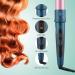 32mm Professional Ceramic Curling Wand for Long Beach Waves - Adjustable Temperature, Dual Voltage - Rose Gold - Buy Online on GoSupps.com
