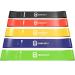 Resistance Loop Exercise Bands Set of 5 Latex Workout Bands with Carry Bag Strength Bands for Legs Butt Body Fitness Yoga Pilates Women Men and Kids
