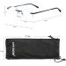 Buy 3 Pack Classic Rectangular Metal Frame Rimless Reading Glasses for Men & Women - Silver 1.5x | International Shipping Available - Buy Online on GoSupps.com