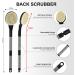 Back Brush Shower - 55cm Removable Body Brush for Gentle Peeling & Blood Circulation | Easy to Clean | Black - Buy Online on GoSupps.com