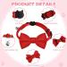 Buy Giantree Cat Collar Set - Adjustable Cat-Fly Neck Band with Bell for Small Pets | Perfect for Cats & Puppies (Red Black) - International Shipping Available - Buy Online on GoSupps.com