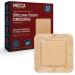 MEDca Silicone Foam Dressing w/Adhesive Border 3"x3" (Pack of 10) Waterproof Silicone Bandages for Wounds Highly-Absorbent Wound Dressing Bandage Care for Bed Sore Bandages Pressure Sores Ulcers 3 x 3inch(10PCS)