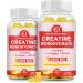 Creatine Monohydrate Gummy Sugar Free Chewable Creatine Supplements for Men & Women Creatine Gummy Gains for Building Muscle Energy Pre Workout Pineapple Flavored